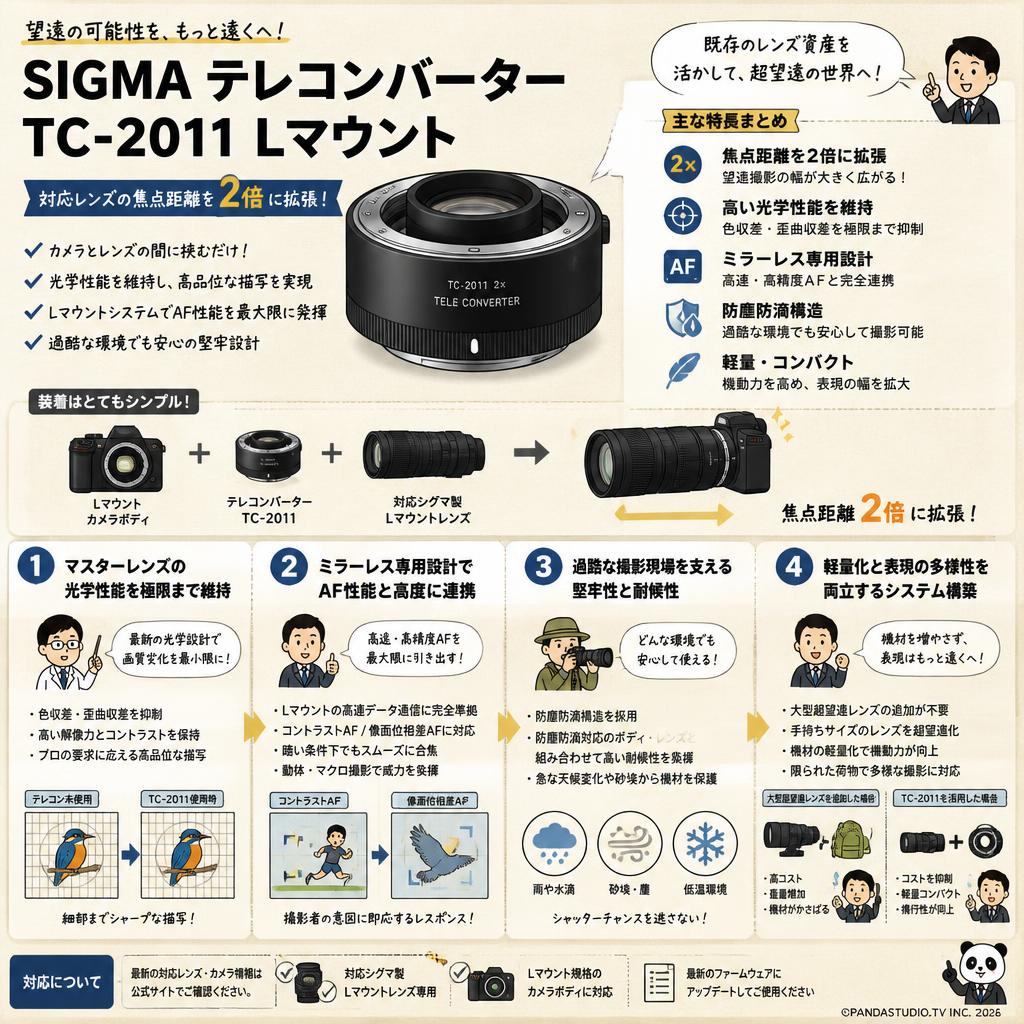 SIGMA テレコンバーター TC-2011 Lマウント 概要