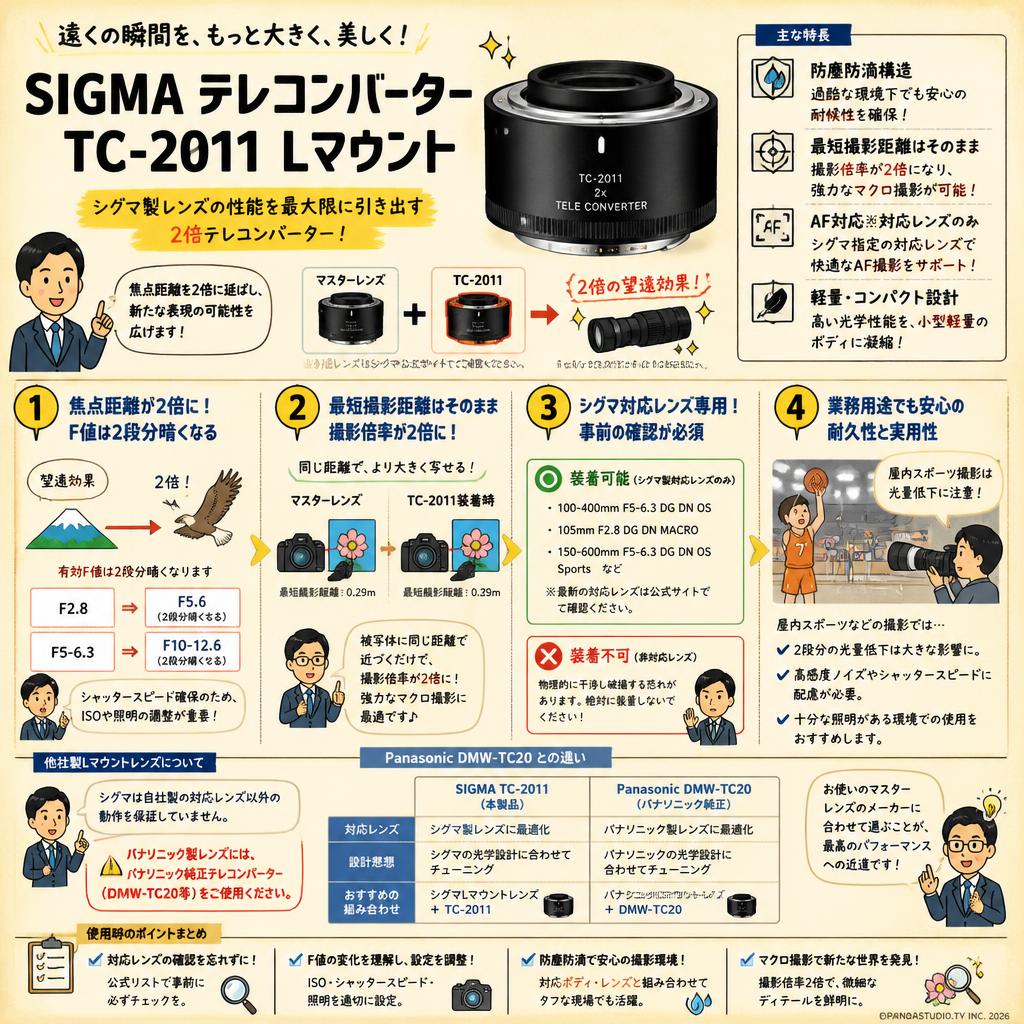 SIGMA テレコンバーター TC-2011 Lマウント FAQ（よくある質問と答え）