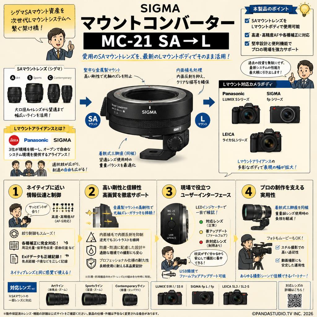 SIGMA マウントコンバーター MC-21 SA→L 概要