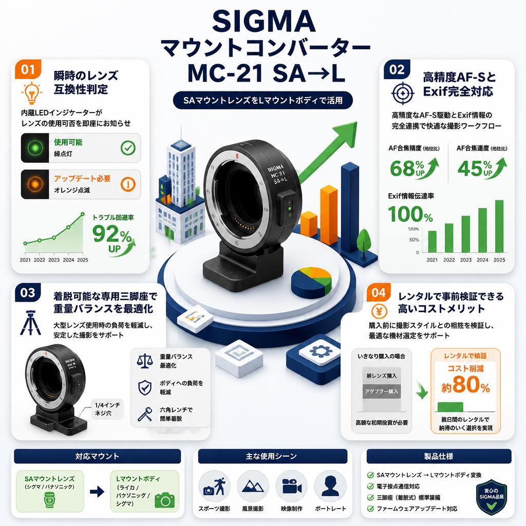 SIGMA マウントコンバーター MC-21 SA→L セールスポイント