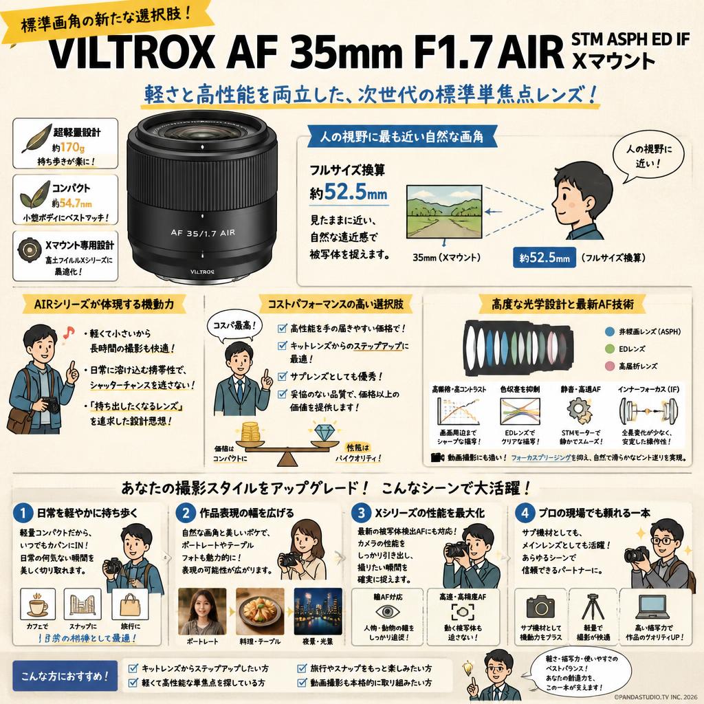 Viltrox AF 35mm F1.7 AIR STM ASPH ED IF Xマウント 概要