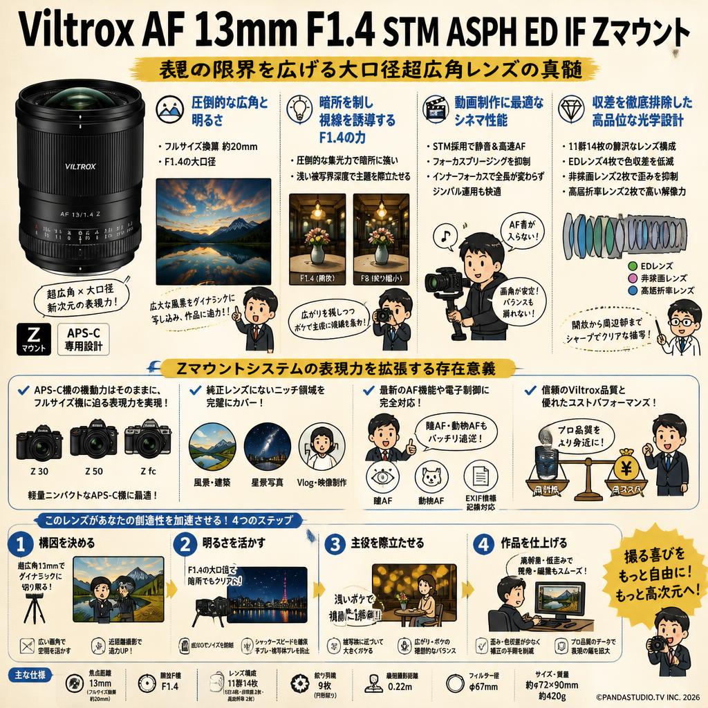 Viltrox AF 13mm F1.4 STM ASPH ED IF Zマウント 概要