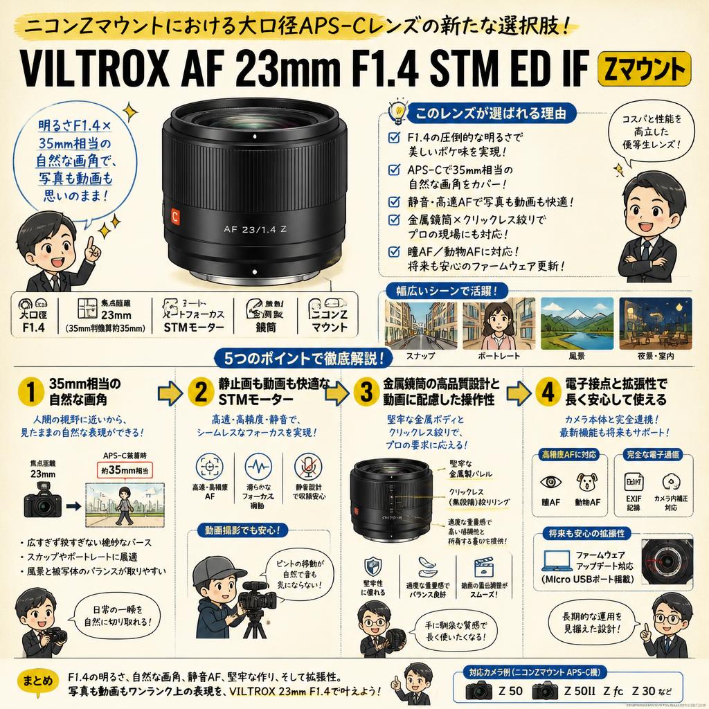 Viltrox AF 23mm F1.4 STM ED IF Zマウント 概要