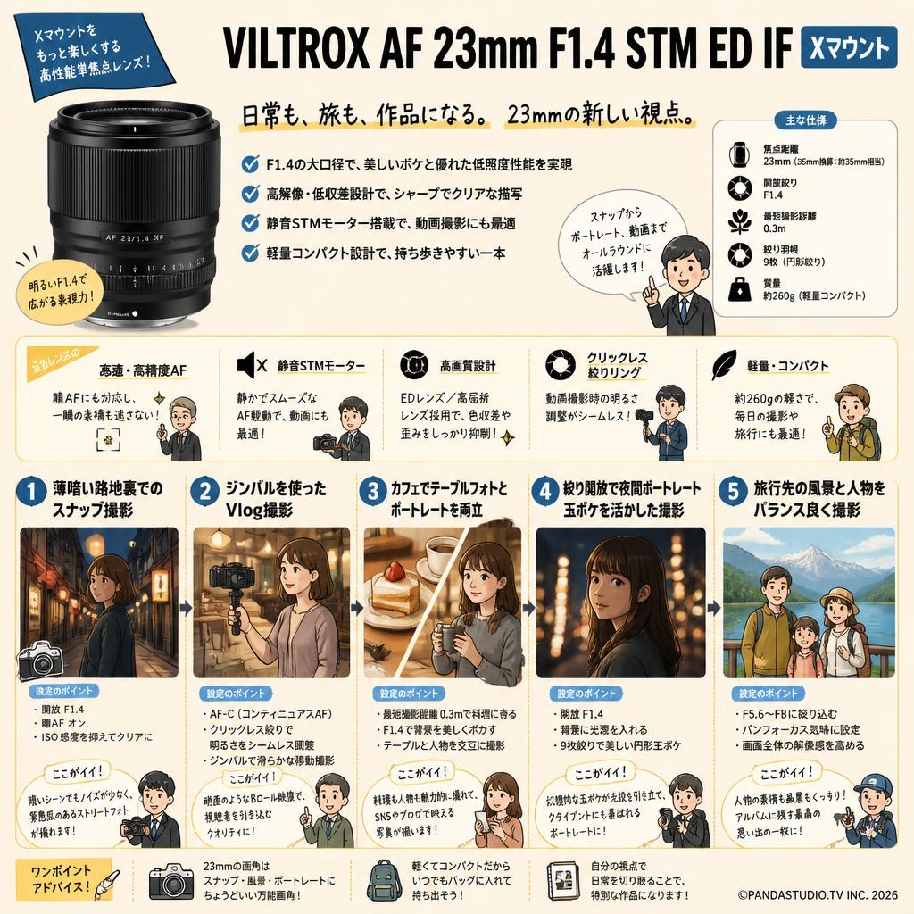 Viltrox AF 23mm F1.4 STM ED IF Xマウント 用途