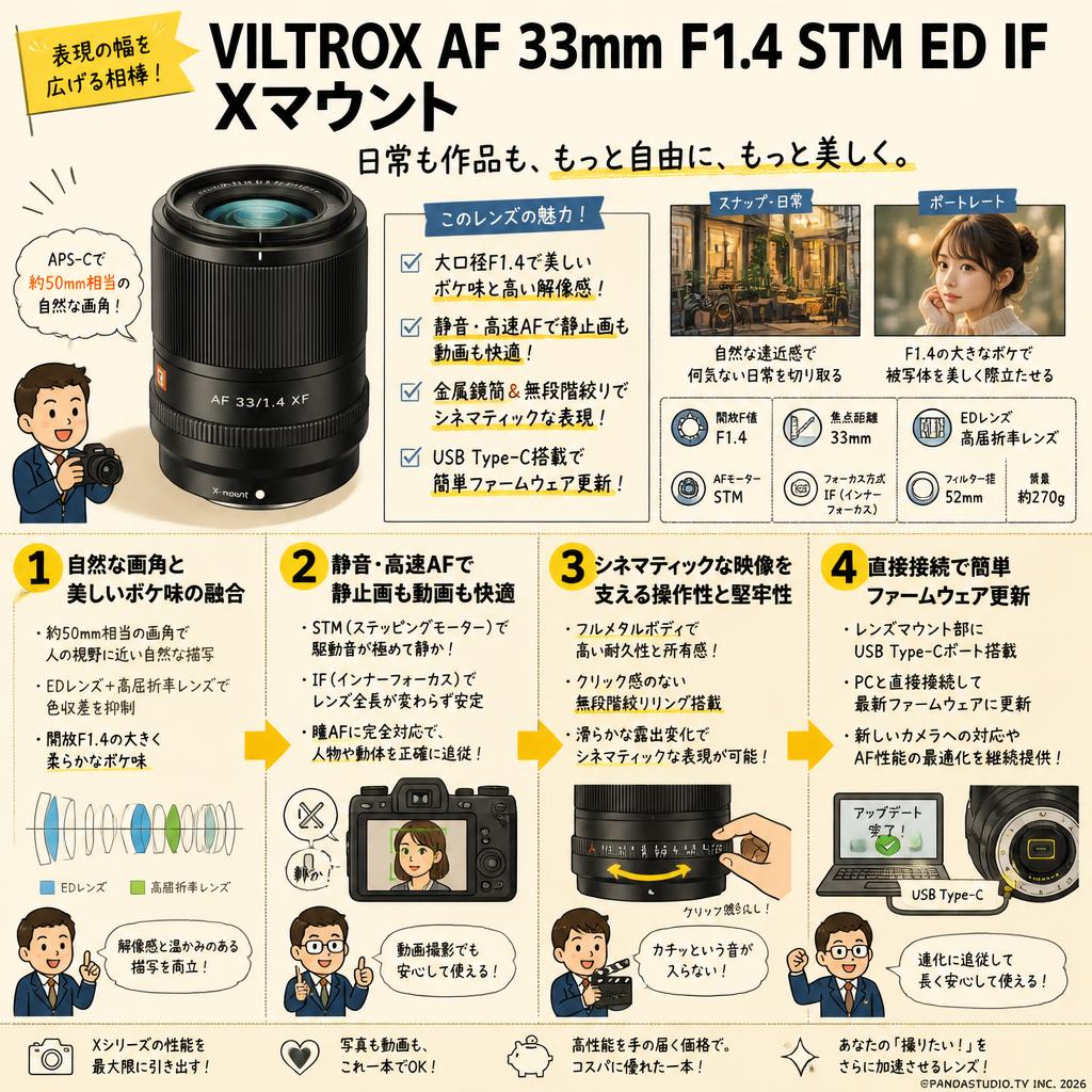 Viltrox AF 33mm F1.4 STM ED IF Xマウント 概要