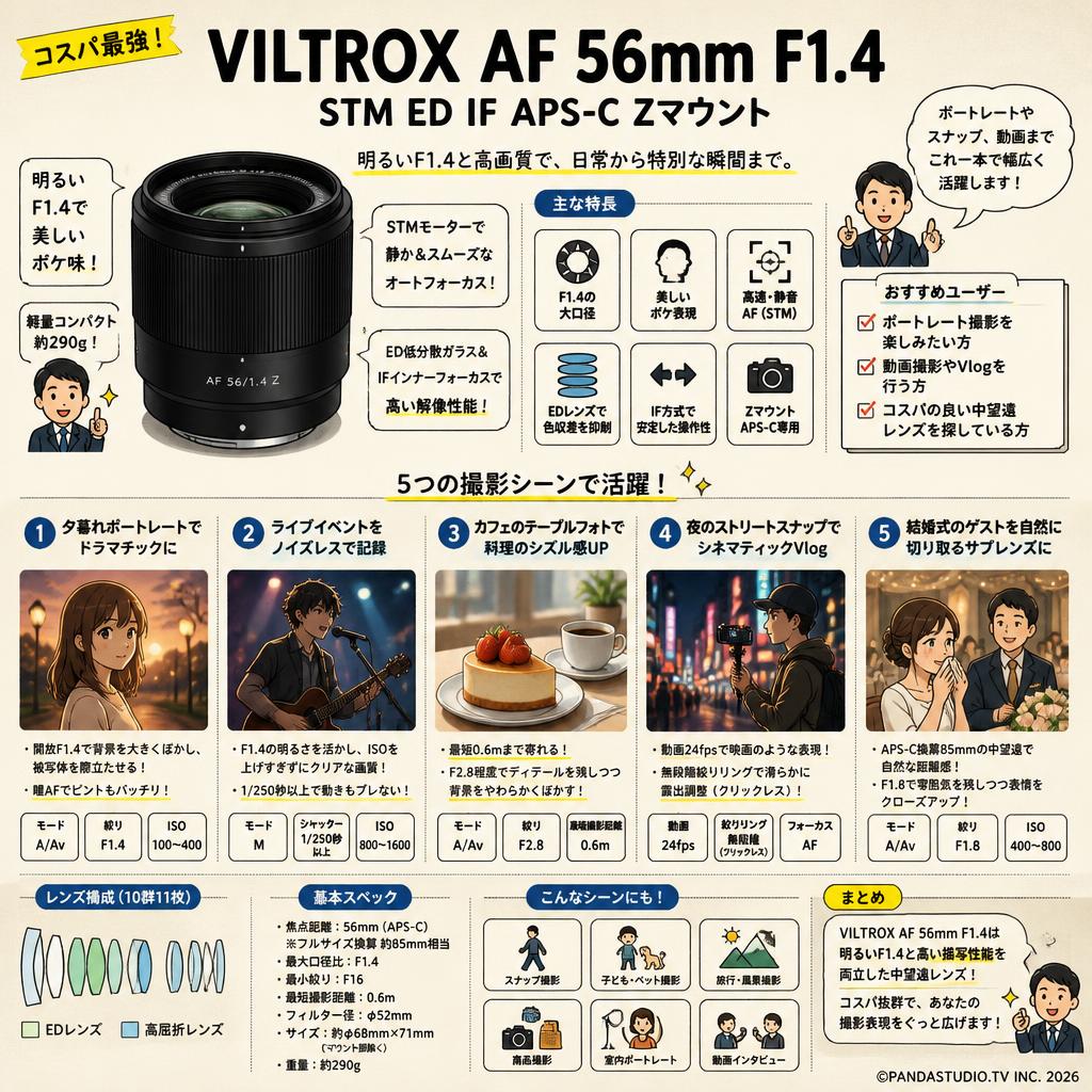 Viltrox AF 56mm F1.4 STM ED IF APS-C Zマウント 用途