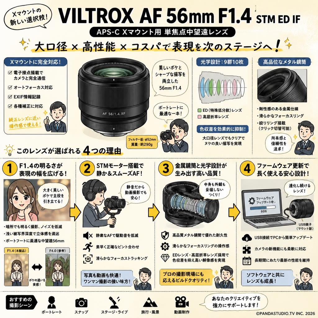 Viltrox AF 56mm F1.4 STM ED IF APS-C Xマウント 概要