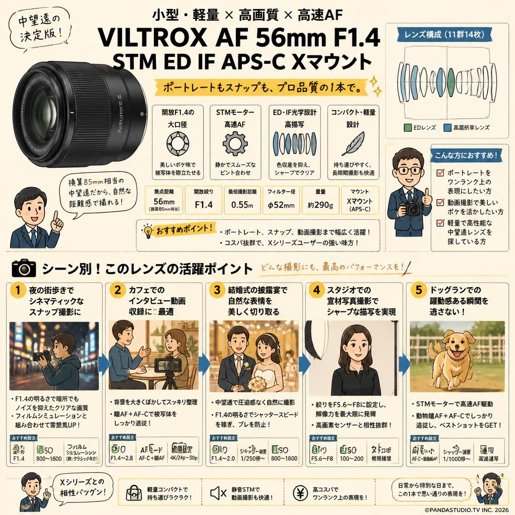 Viltrox AF 56mm F1.4 STM ED IF APS-C Xマウント 用途