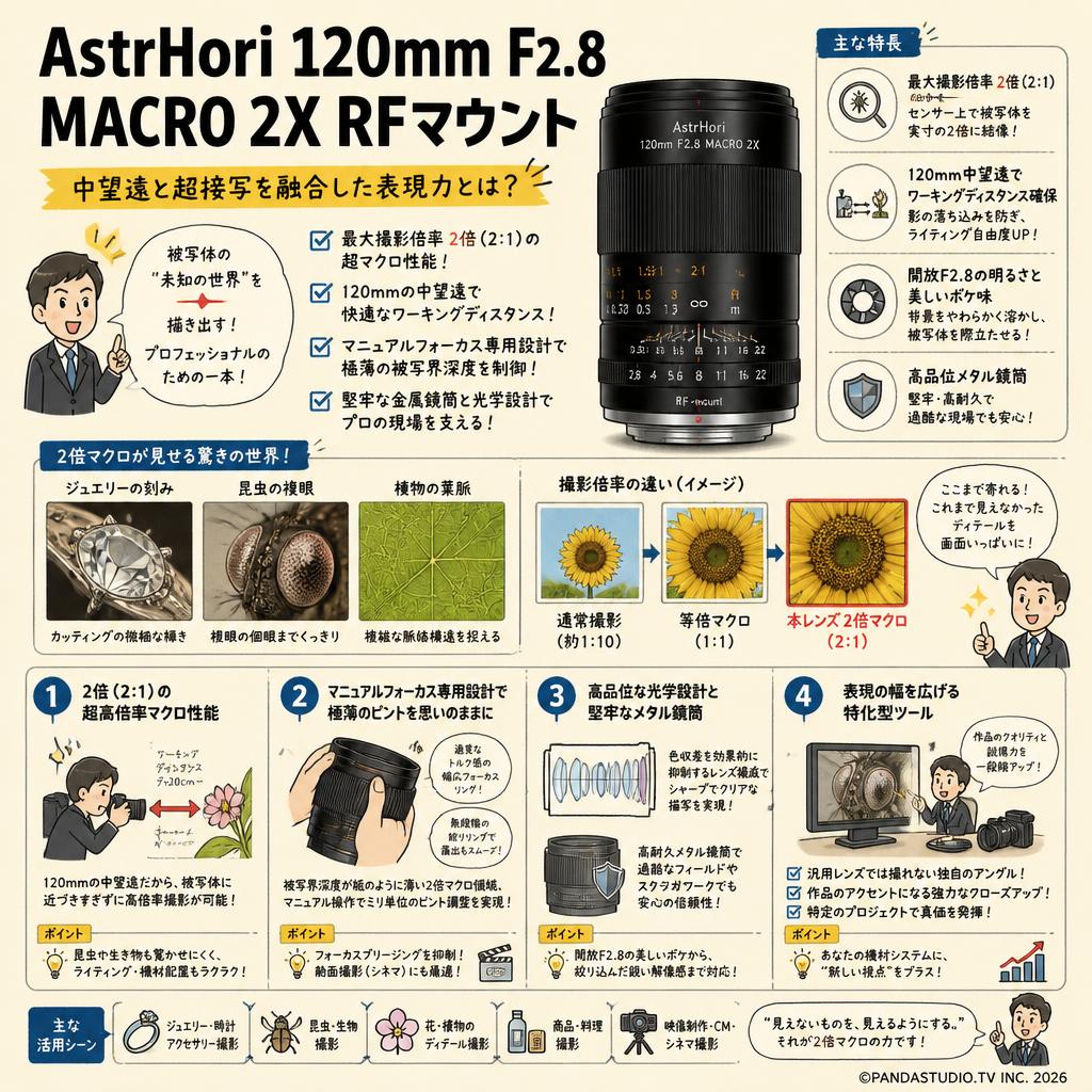 AstrHori 120mm F2.8 MACRO 2X RFマウント 概要