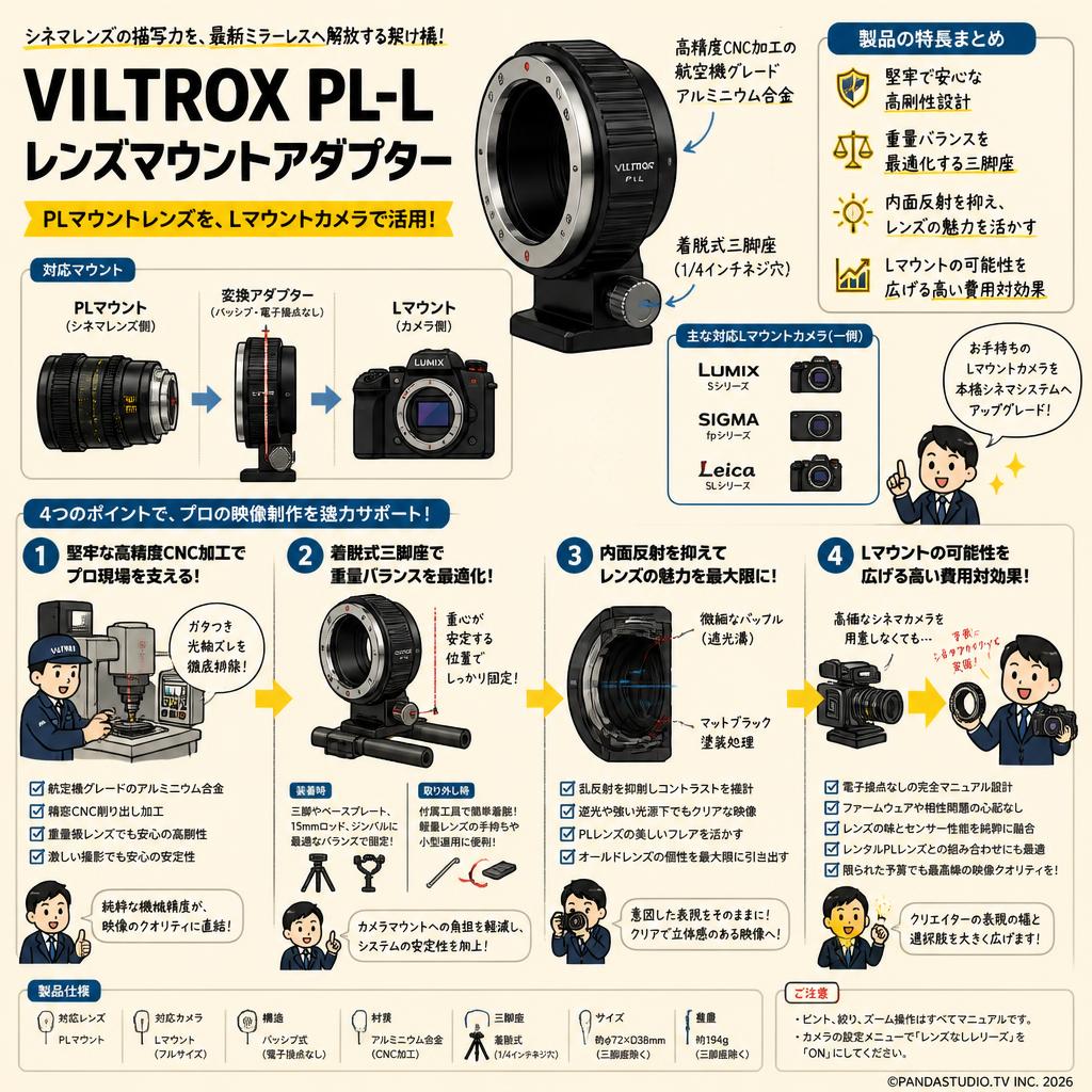 Viltrox PL-L レンズマウントアダプター 概要