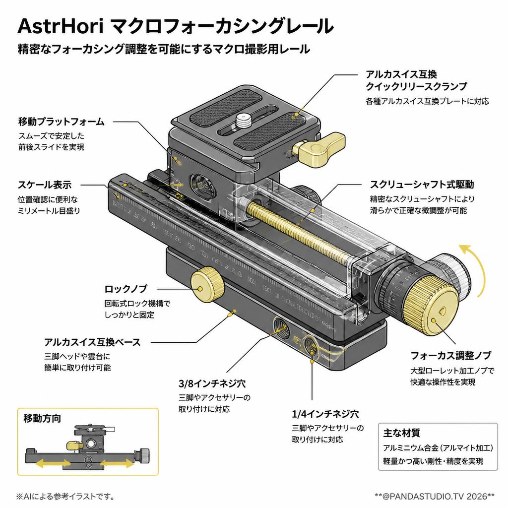 AstrHori マクロフォーカシングレール スペック