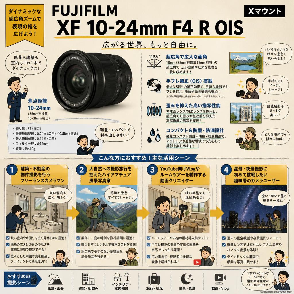 FUJIFILM  XF 10-24mm F4 R OIS Xマウント おもな対象のお客様