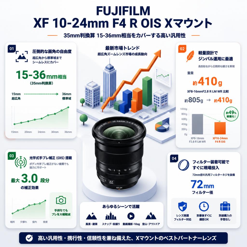 FUJIFILM  XF 10-24mm F4 R OIS Xマウント セールスポイント