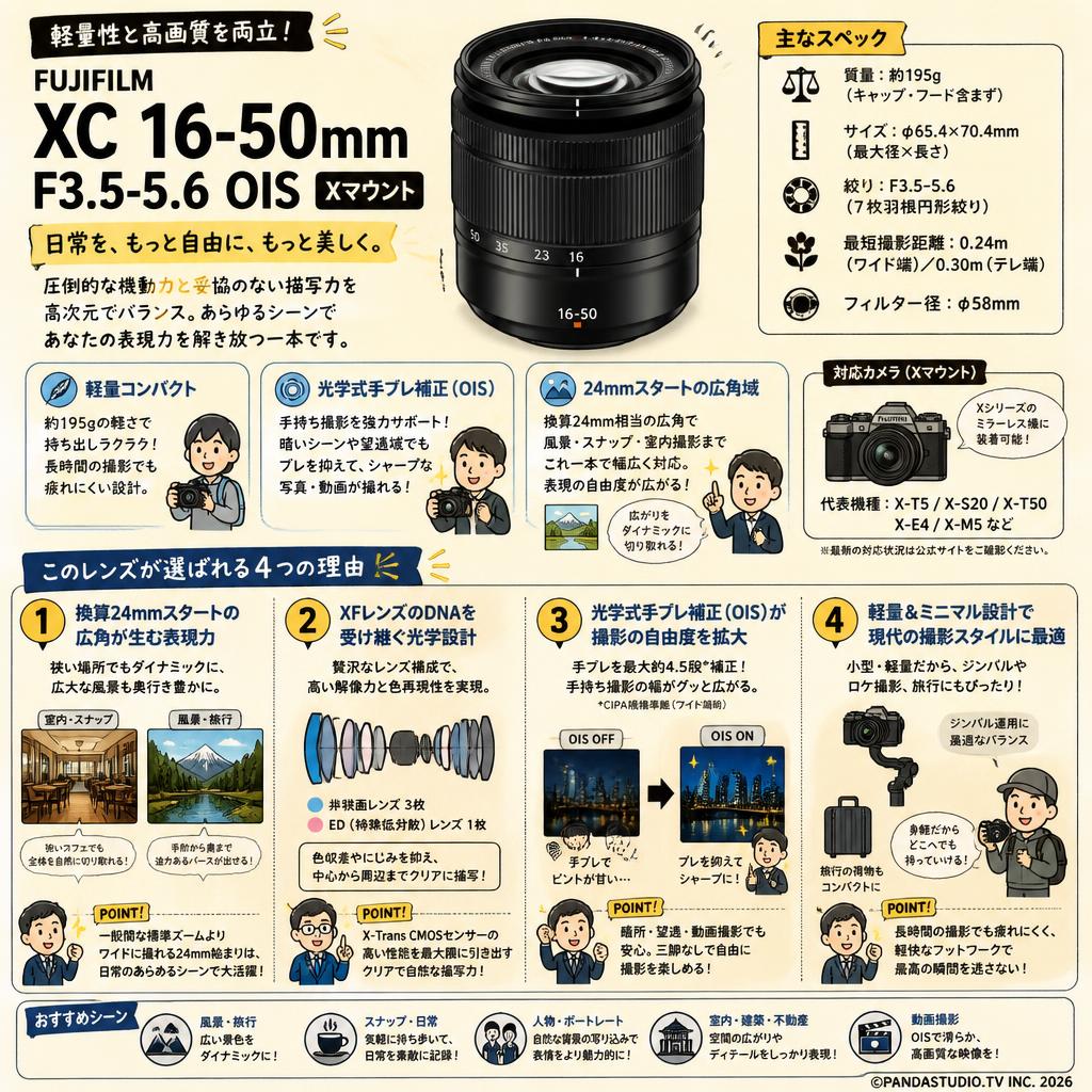 FUJIFILM XC 16-50mm F3.5-5.6 OIS Xマウント 概要