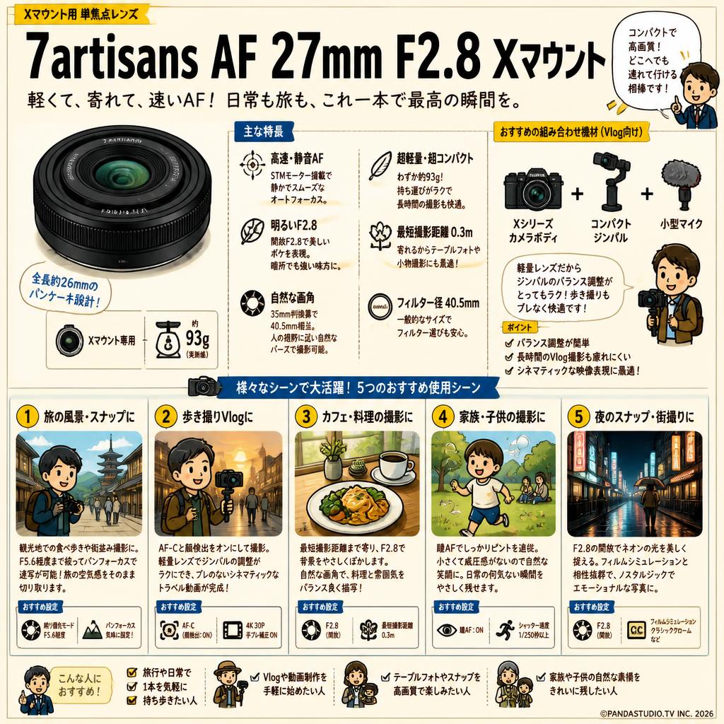 7artisans AF 27mm F2.8  Xマウント 用途