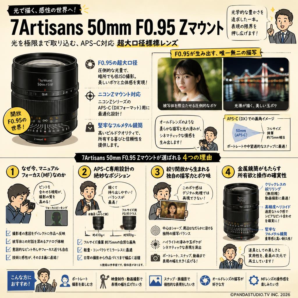 7Artisans 50mm F0.95 Zマウント 概要