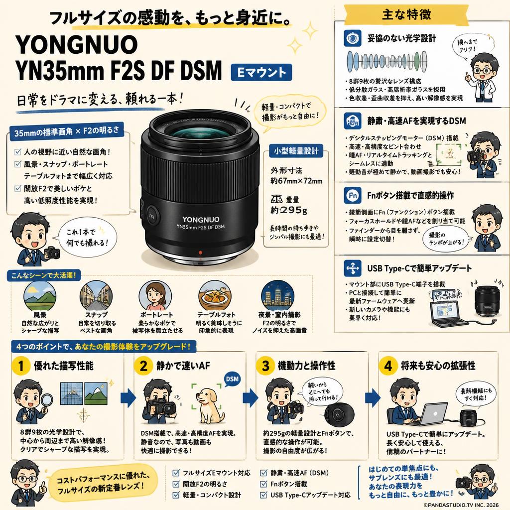 YONGNUO YN35mm F2S DF DSM  Eマウント 概要