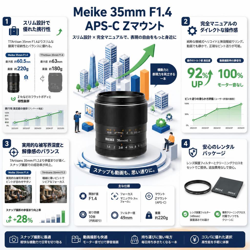 Meike 35mm F1.4 APS-C Zマウント セールスポイント
