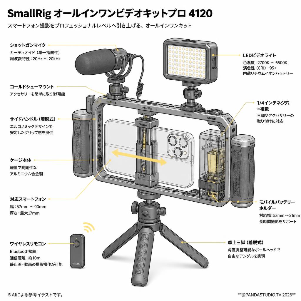 SmallRig オールインワンビデオキットプロ 4120 スペック