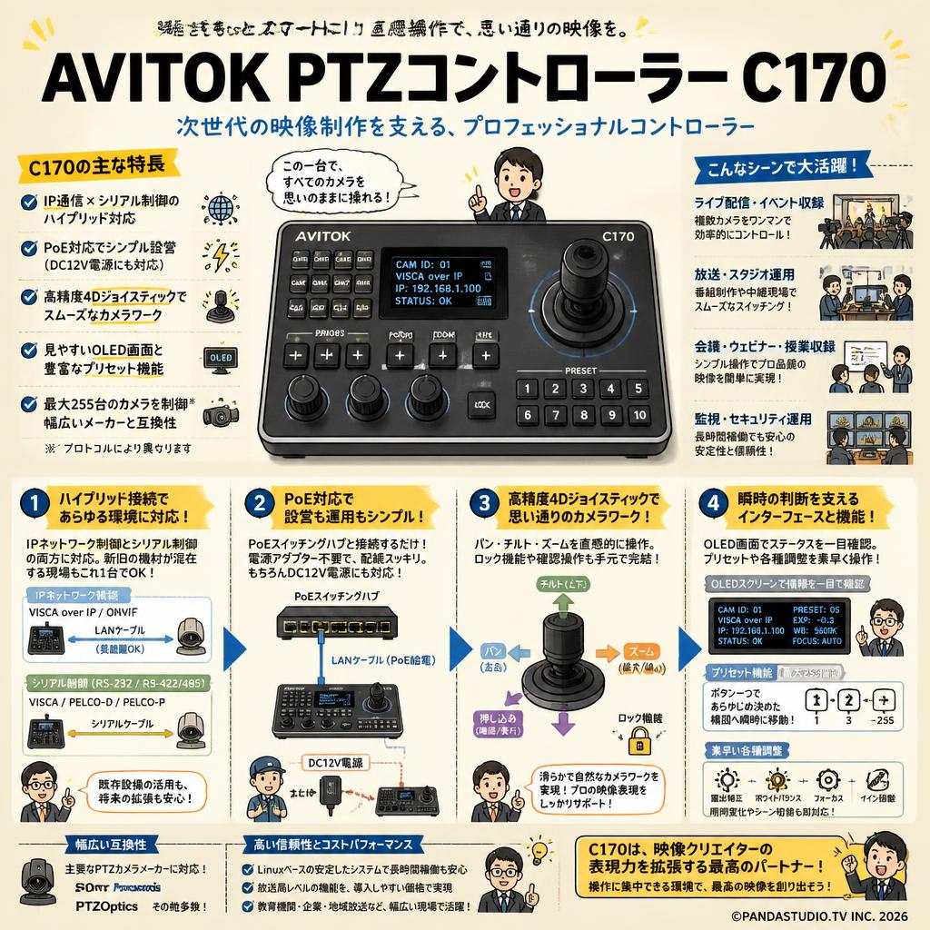 AVITOK PTZコントローラー C170 概要