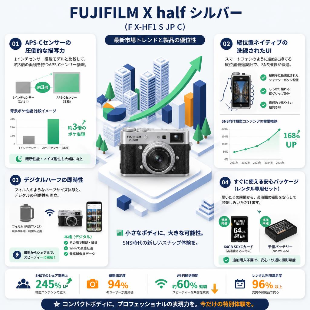 FUJIFILM X half シルバー（F X-HF1 S JP C） セールスポイント