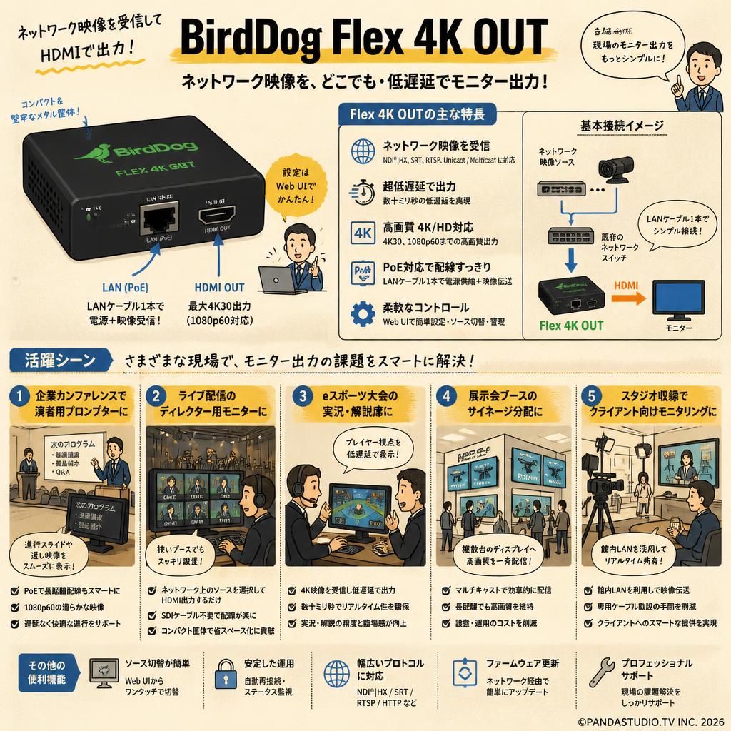 BirdDog Flex 4K OUT 用途