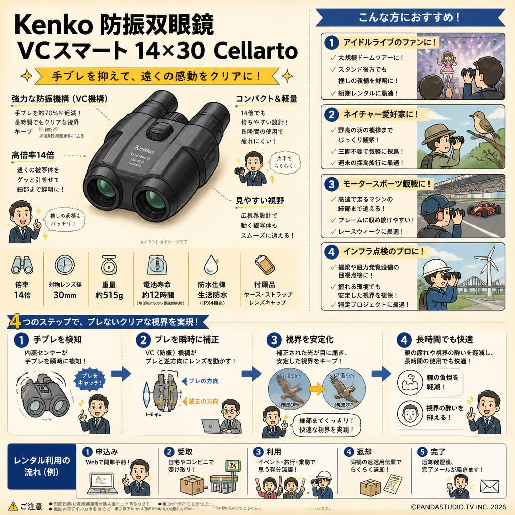 Kenko 防振双眼鏡防 VCスマート 14×30 Cellarto おもな対象のお客様