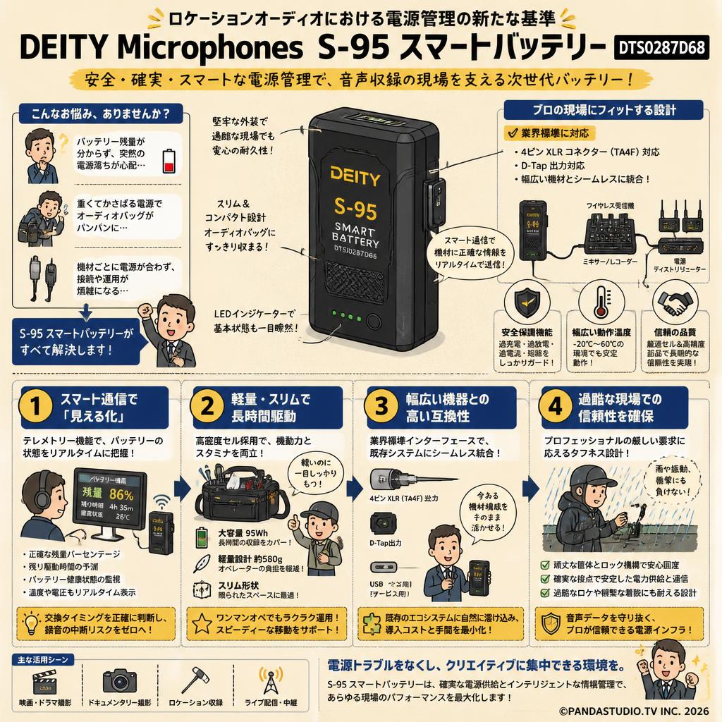 DEITY Microphones S-95 スマートバッテリー DTS0287D68 概要