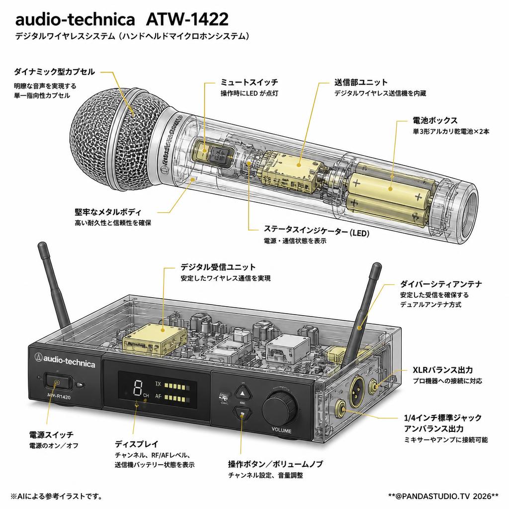 audio technica  ATW-1422 スペック