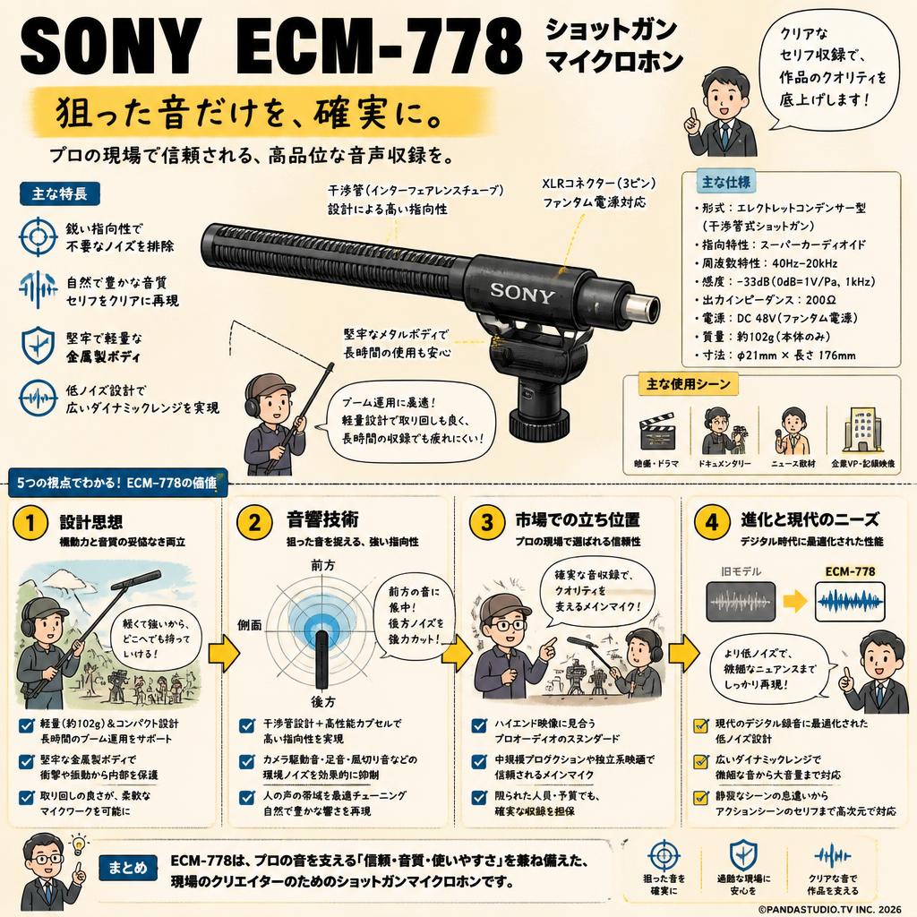 SONY ECM-778 ショットガンマイクロホン 概要