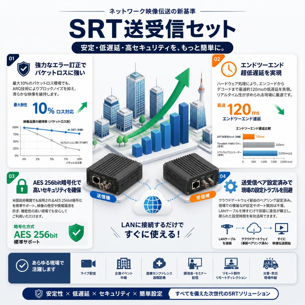 SRT送受信セット セールスポイント