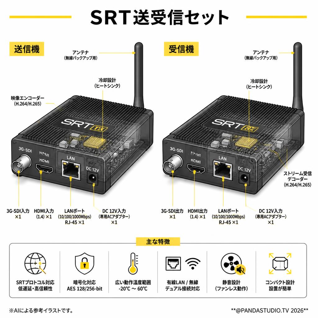 SRT送受信セット スペック