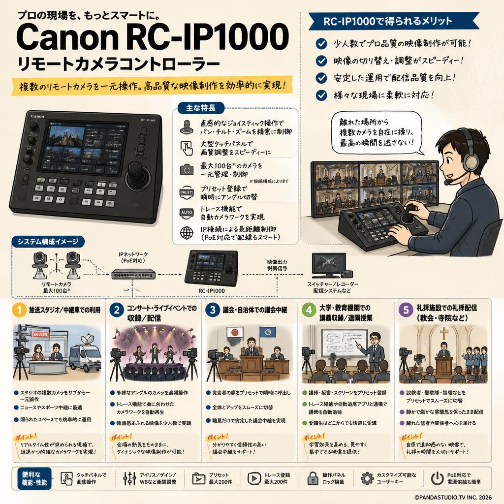 Canon RC-IP1000 リモートカメラコントローラー 用途