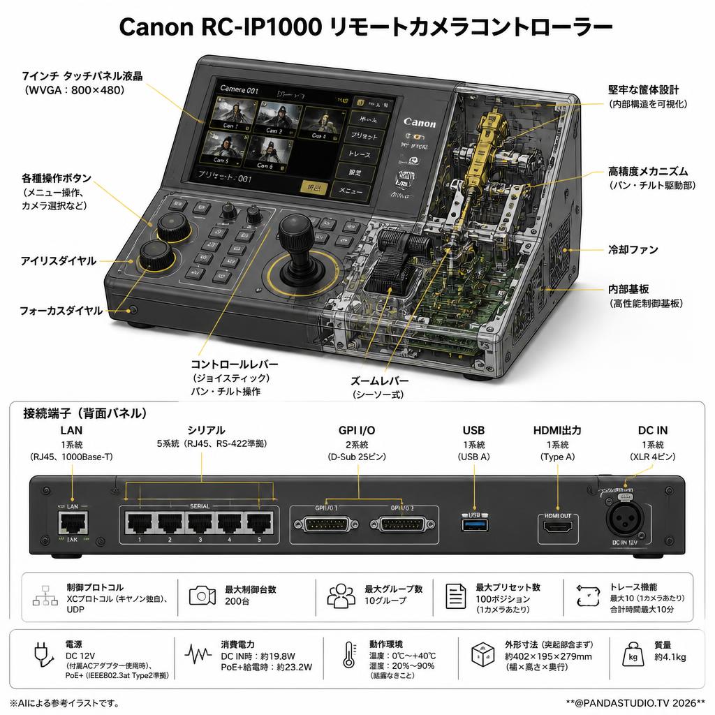 Canon RC-IP1000 リモートカメラコントローラー スペック