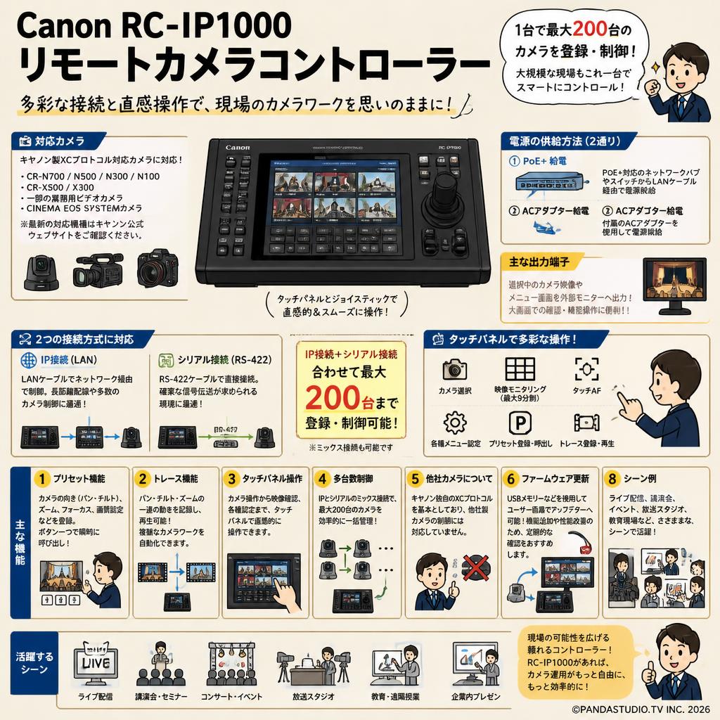 Canon RC-IP1000 リモートカメラコントローラー FAQ（よくある質問と答え）
