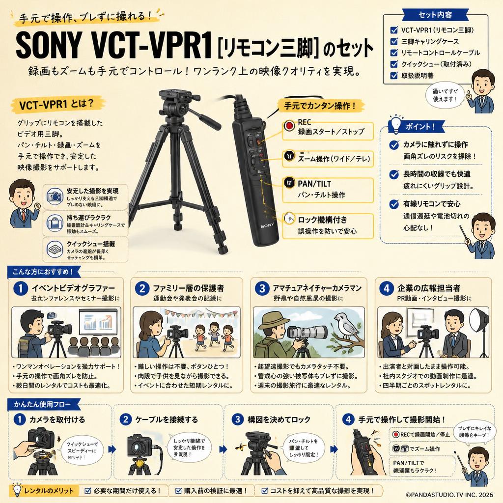 SONY VCT-VPR1 [リモコン三脚]のセット おもな対象のお客様