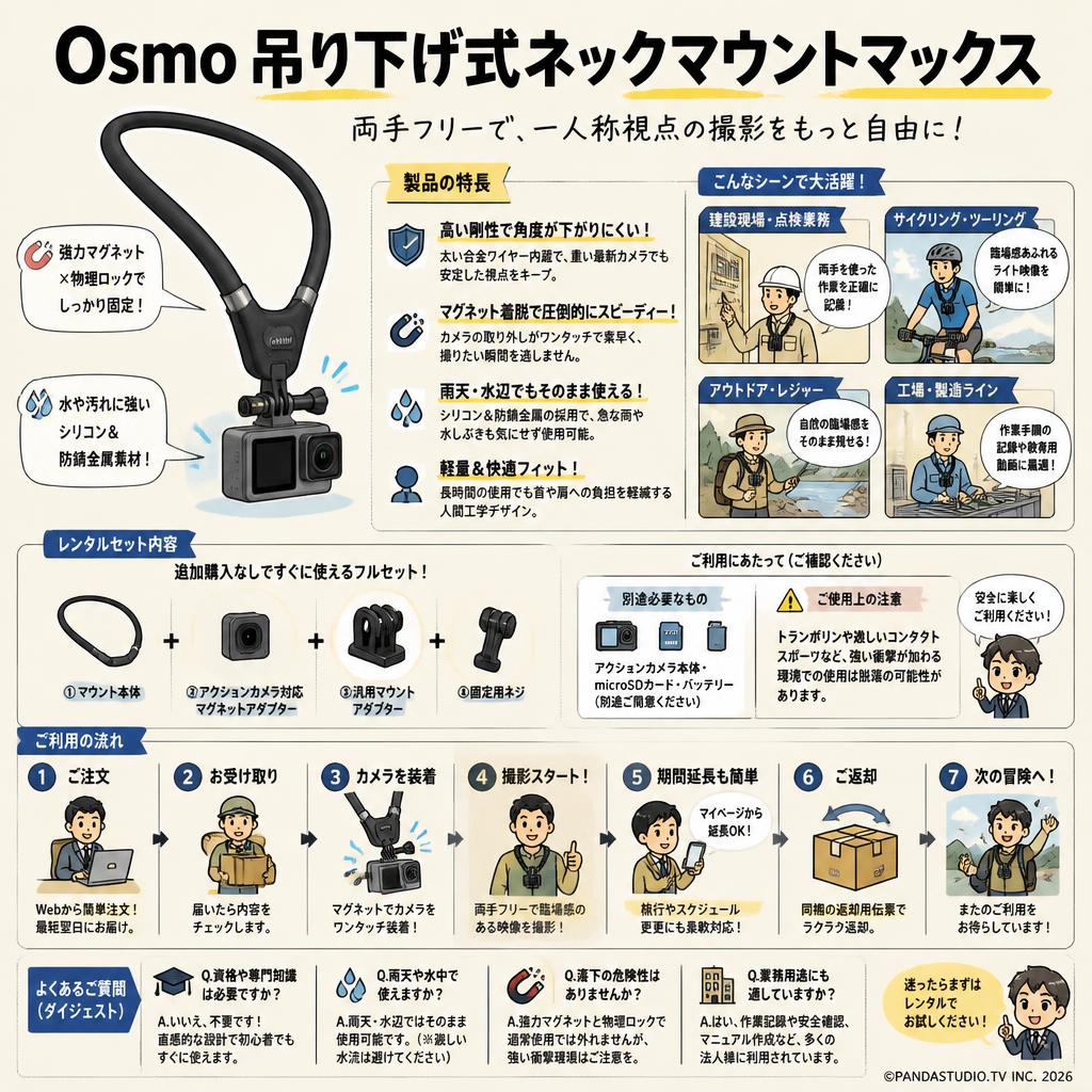 Osmo吊り下げ式ネックマウントマックス FAQ（よくある質問と答え）