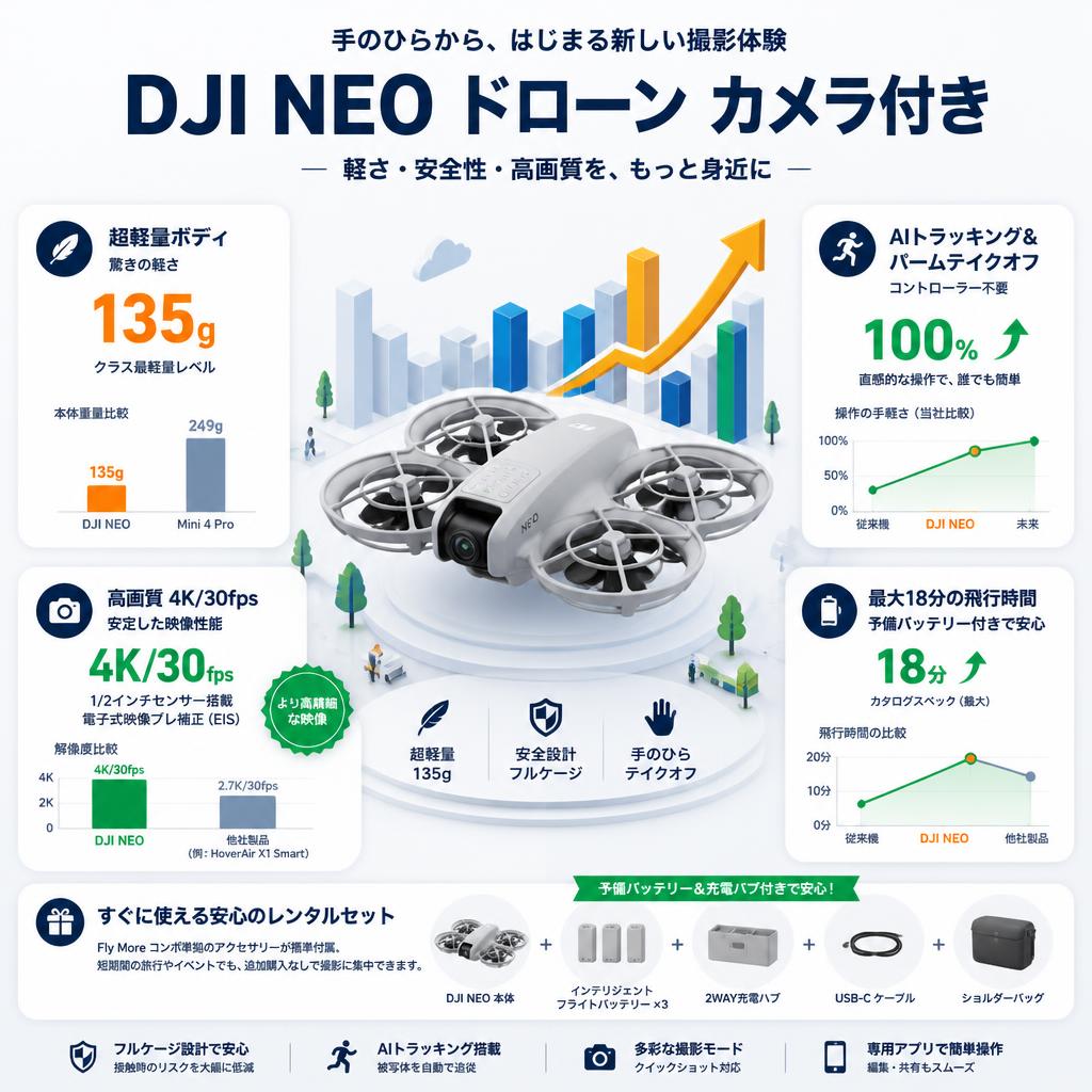 DJI Neo ドローン カメラ付き セールスポイント