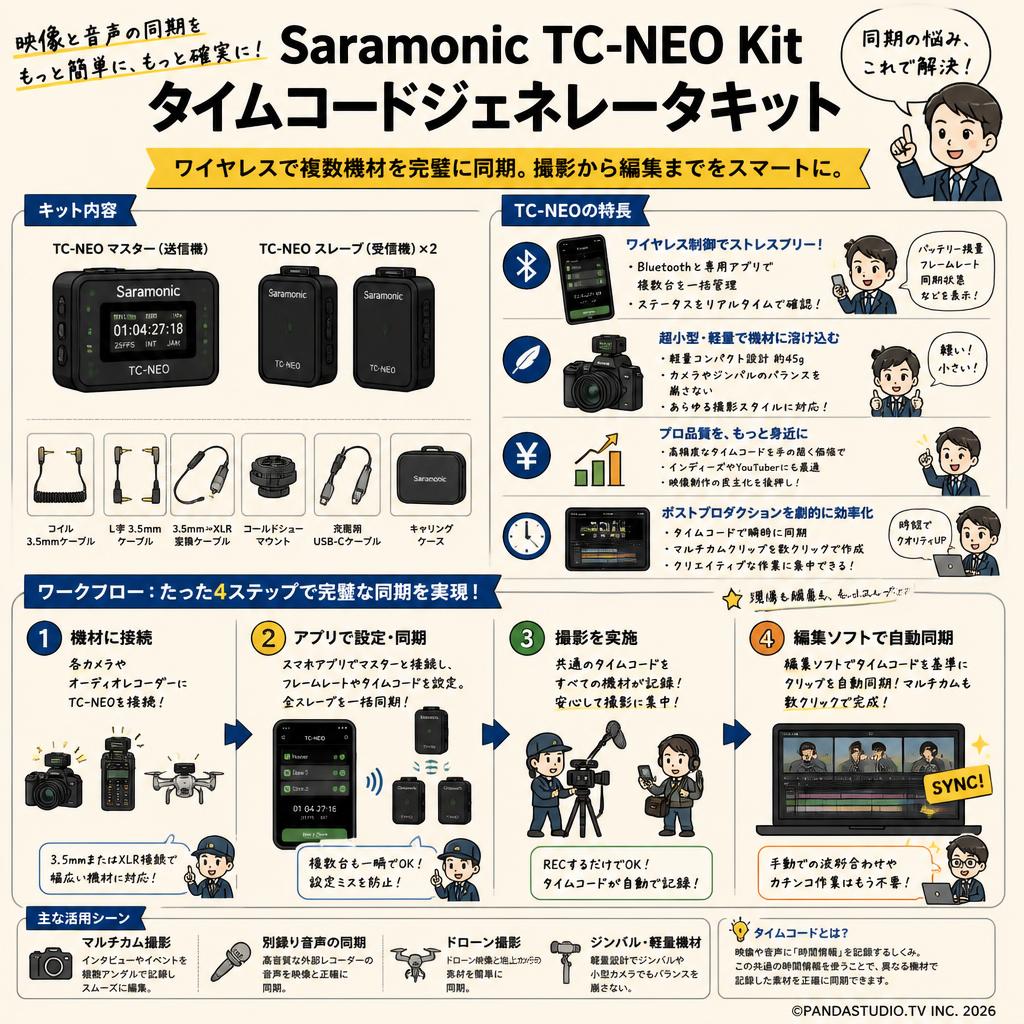 Saramonic TC-NEO Kit タイムコードジェネレータキット 概要