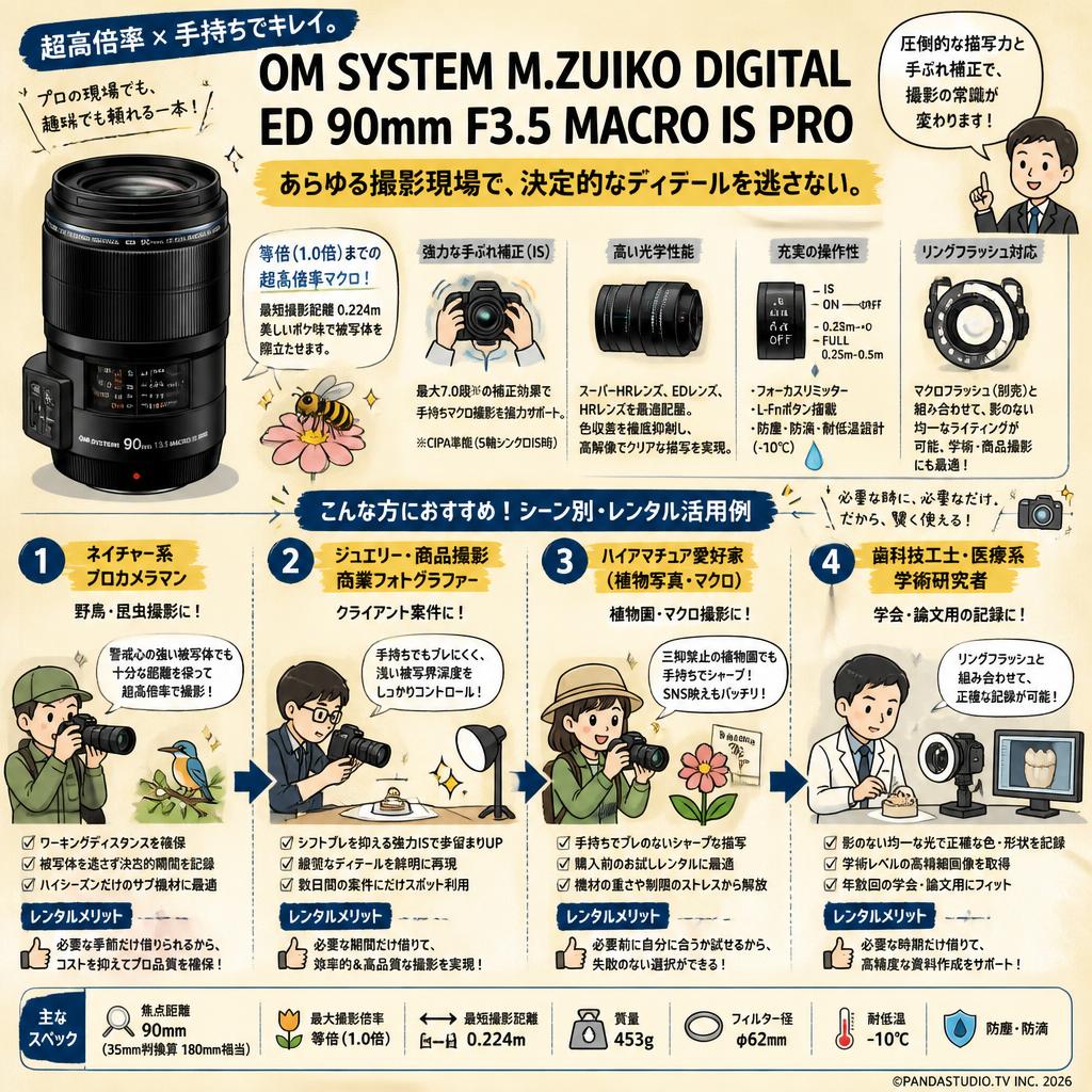 OM SYSTEM M.ZUIKO DIGITAL ED 90mm F3.5 MACRO IS PRO マイクロフォーサーズ レンズ（オリンパス / OLYMPUS) おもな対象のお客様