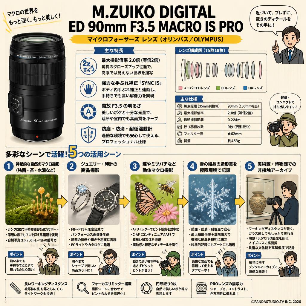 OM SYSTEM M.ZUIKO DIGITAL ED 90mm F3.5 MACRO IS PRO マイクロフォーサーズ レンズ（オリンパス / OLYMPUS) 用途