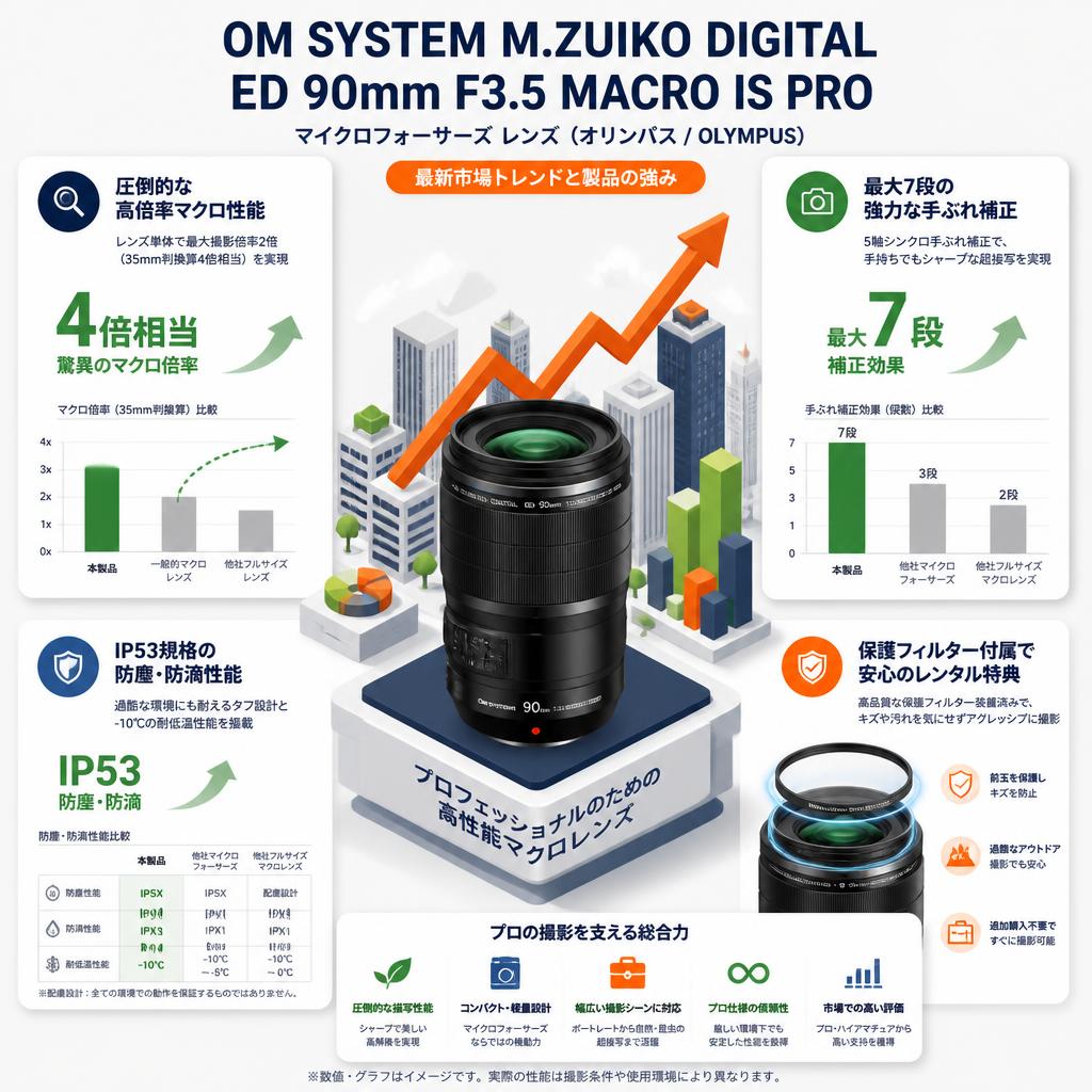 OM SYSTEM M.ZUIKO DIGITAL ED 90mm F3.5 MACRO IS PRO マイクロフォーサーズ レンズ（オリンパス / OLYMPUS) セールスポイント