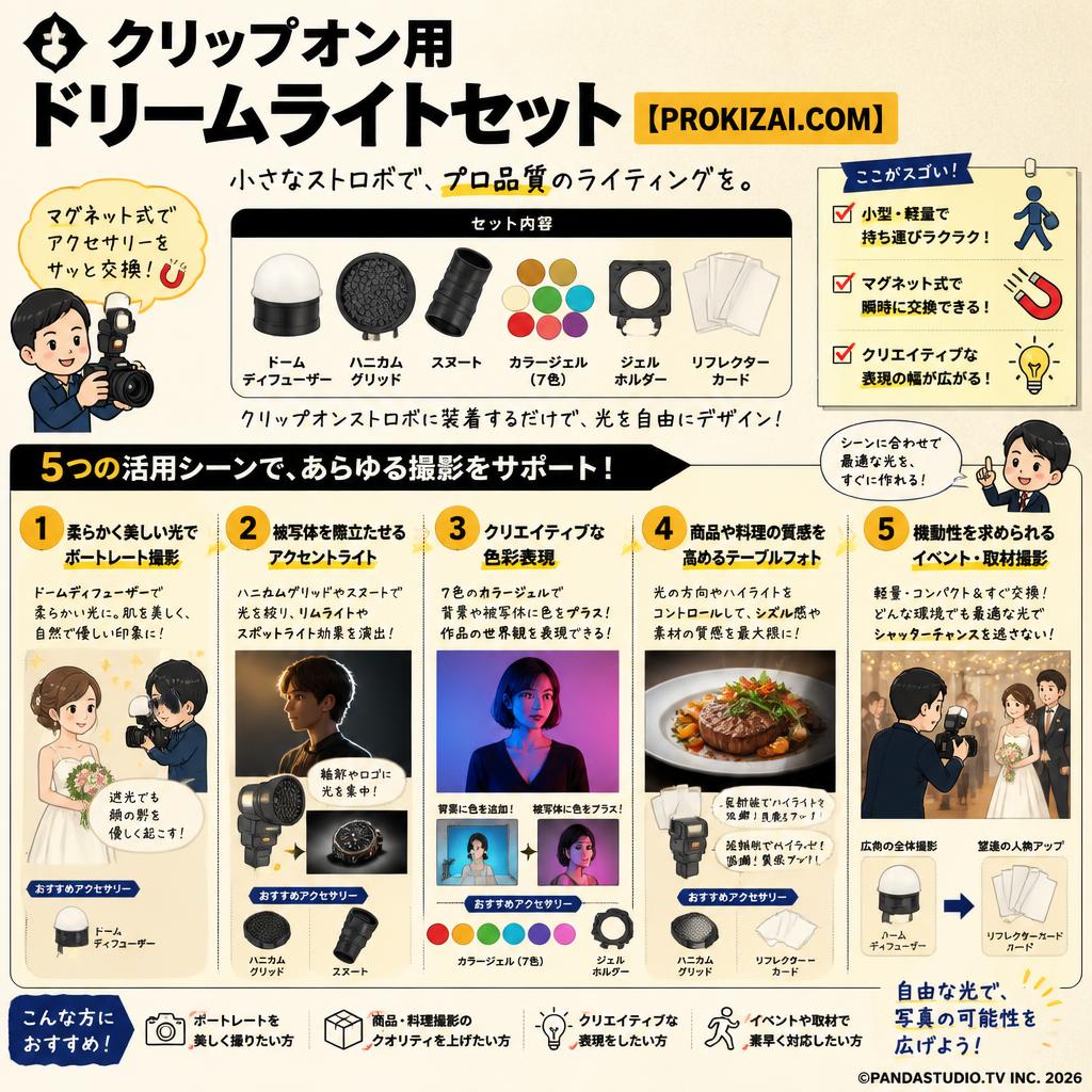 クリップオン用ドリームライトセット【PROKIZAI.COM】 用途
