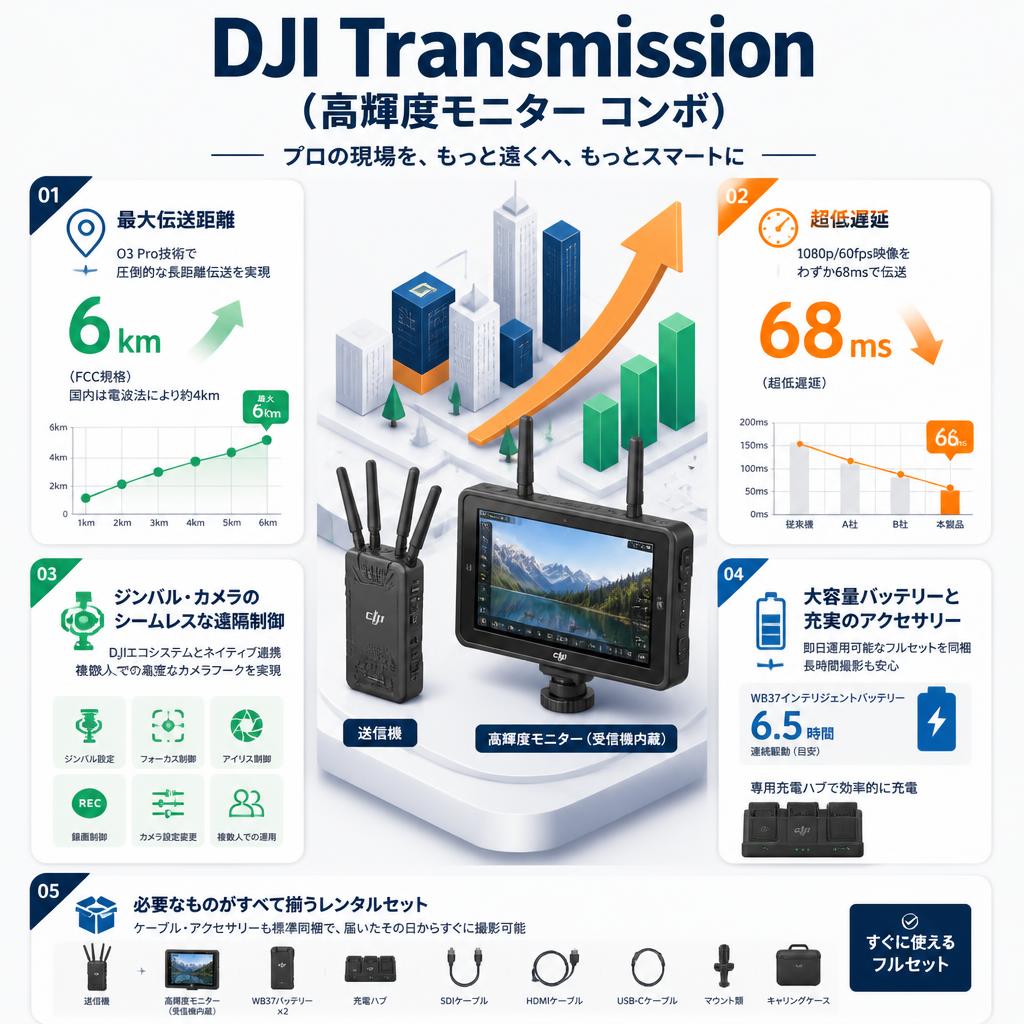 DJI Transmission（高輝度モニター コンボ） セールスポイント