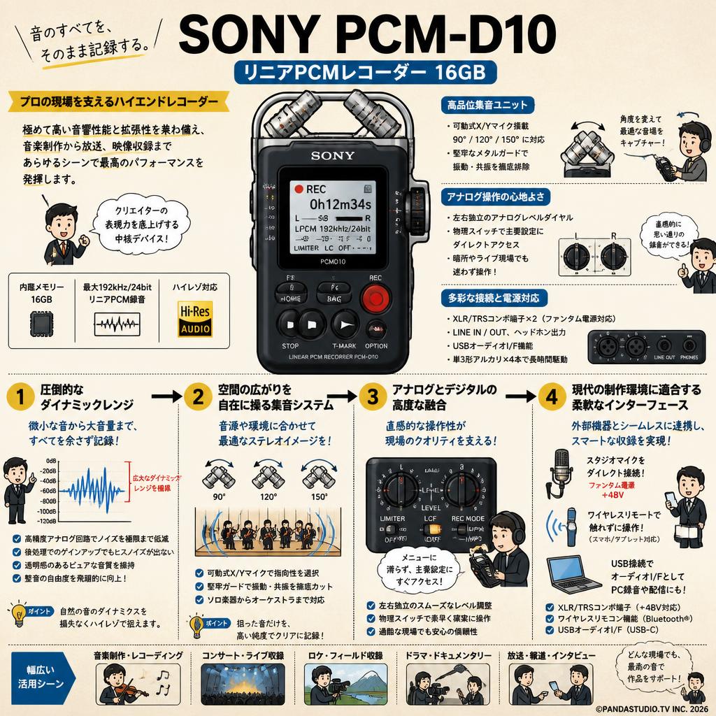 SONY PCM-D10 リニアPCMレコーダー 16GB 概要