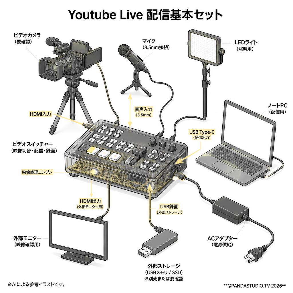 Youtube Live 配信基本セット　 スペック