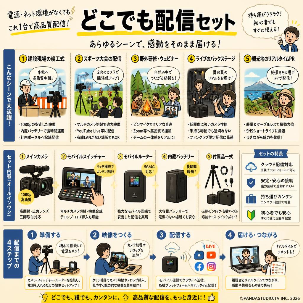 どこでも配信セット 用途