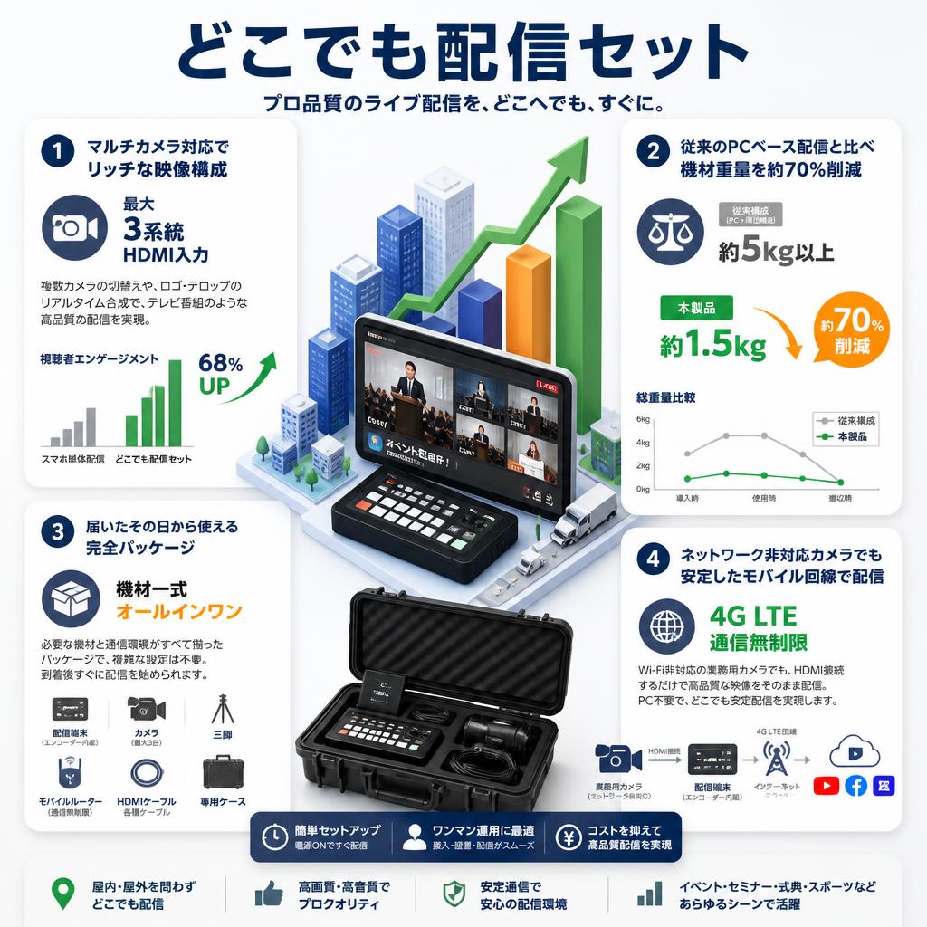 どこでも配信セット セールスポイント
