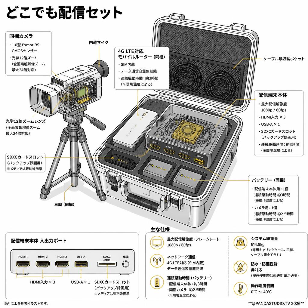 どこでも配信セット スペック