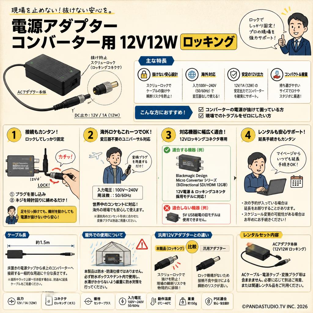 Power Supply - Converters 12V12W Locking FAQ（よくある質問と答え）